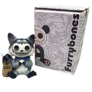 Furrybones Figurine Collectible Raccoon Voodoo Skeleton Stitches NIB
